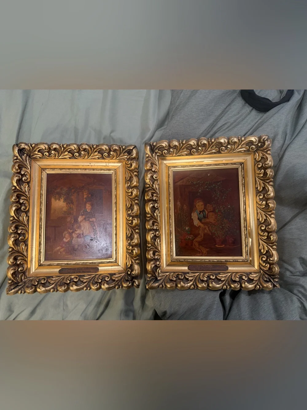 Vintage Meyer von Bremen Framed Prints – Matching Pair – Ornate Gold Baroque